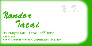 nandor tatai business card